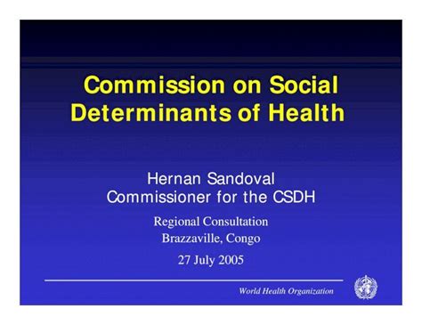 CSDH - Commission on Social Determinants of Health (World …