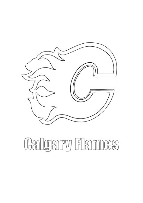 CSEC Colouring Sheets Calgary Flames - NHL