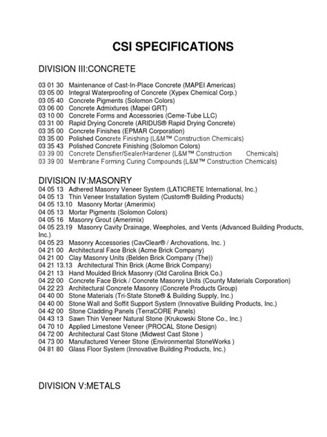 CSI Specs for Architects & Contractors - interwrap.com