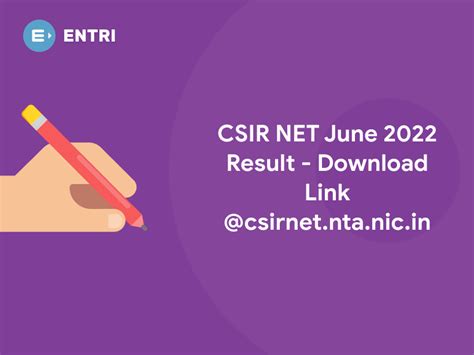 CSIR NET June 2022 Result Link Download Scorecard csirnet nta nic in