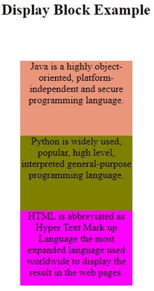 CSS display property How display property work in CSS with Examples