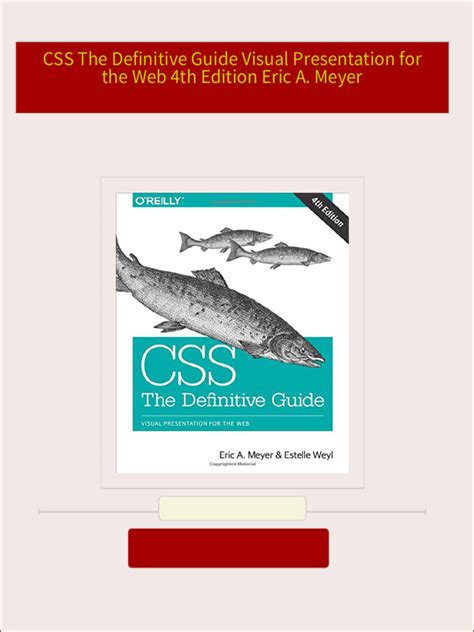 Read Online Css The Definitive Guide Visual Presentation For The Web By Eric A Meyer