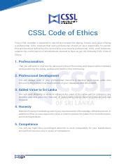 CSSL Code of Ethics and Code of Conduct PDF - Scribd