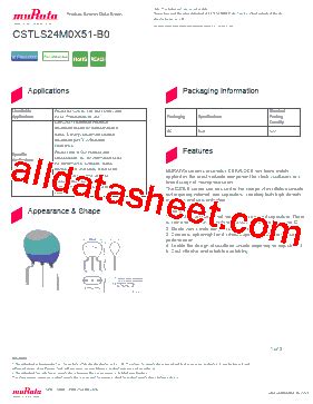 CSTLS24M0X51-B0 Murata Electronics Mouser Singapore