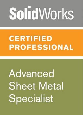 CSWP Sheet Metal Certificate 3D Engineer