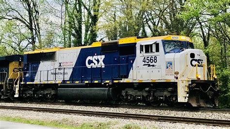 CSX 4568 Operation Lifesaver Leads M692 - YouTube