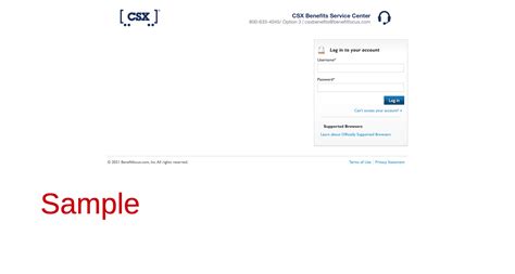 CSX Corporation Employee Benefits Login / Enrollment