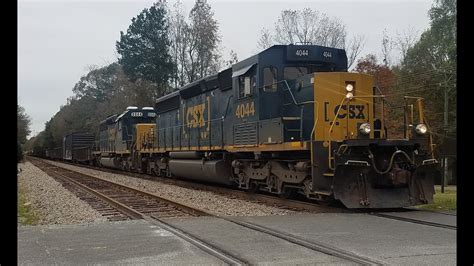 CSX Work Train W039 With CSX Leader 4044 At Waxhaw NC On …