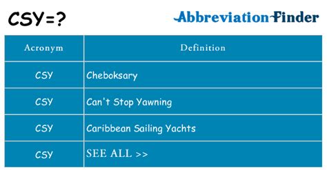 CSY - What does CSY stand for? The Free Dictionary