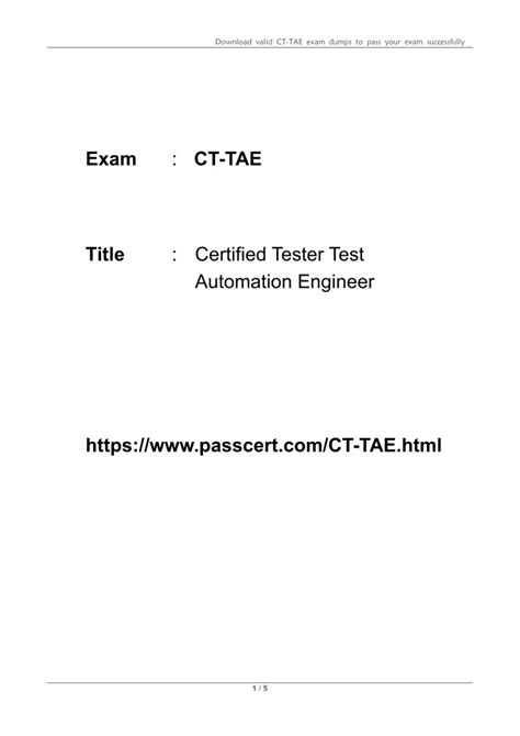 CT-TAE Kostenlos Downloden