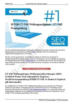 CT-TAE Online Praxisprüfung