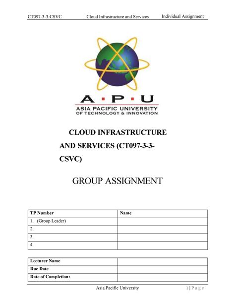 CT097-3-3-CSVC Cloud Infrastructure and Services Alternative Assignment …