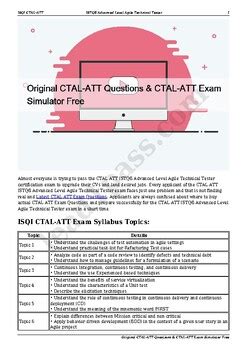 CTAL-ATT Examsfragen