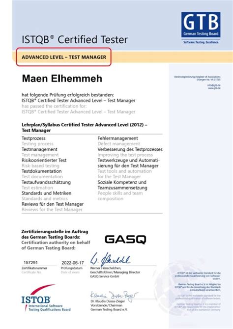 CTAL-TM-001-German Zertifizierung