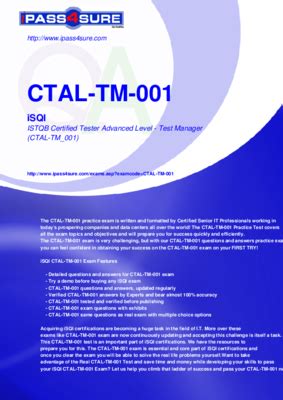 CTAL-TM-001-KR PDF Testsoftware