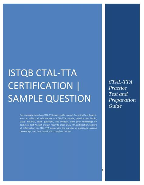 CTAL-TTA Fragen Und Antworten