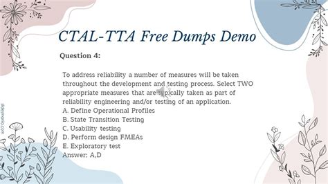 CTAL-TTA Test Dumps Demo