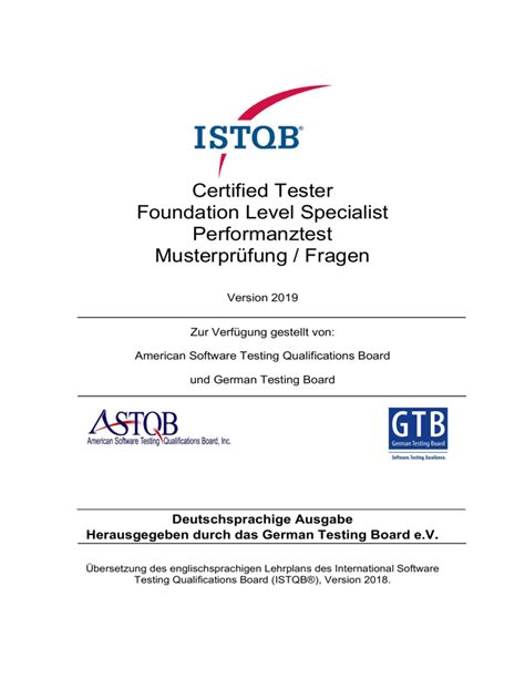 CTFL-PT_D Zertifizierungsantworten