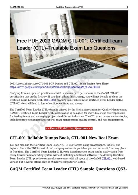 CTL-001 PDF Demo