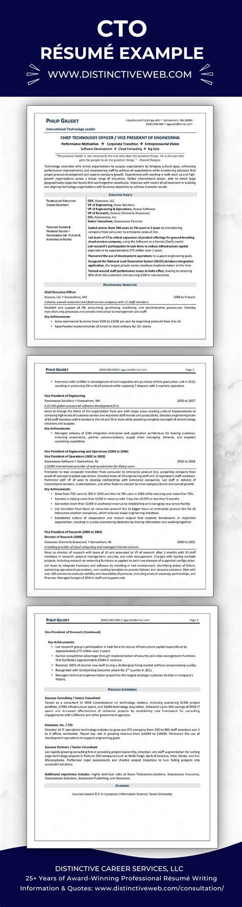 CTO Resume Example Distinctive Career Services
