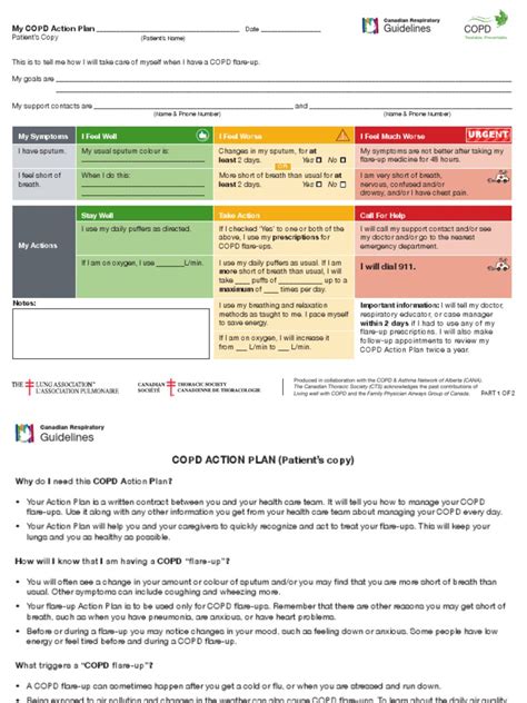 CTS COPD Updated Action Plan Editable PDF Chronic Obstructive