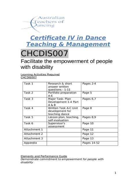 CUA40313 Certificate IV in Dance Teaching and Management