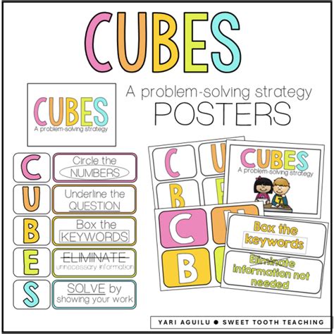 CUBES Math ProblemSolving Strategy Posters Problem solving strategies poster, Math problem