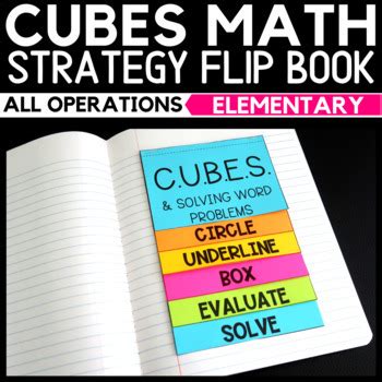 CUBES Math Strategy Flip Book Classroom and Distance Learning Manipulative in 2020 Math