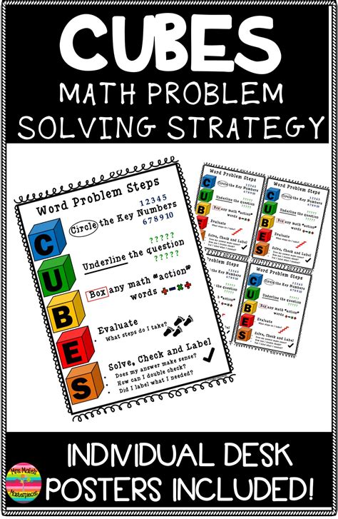 CUBES Word Problem Math Strategy Math word problems, Word problems, Math strategies