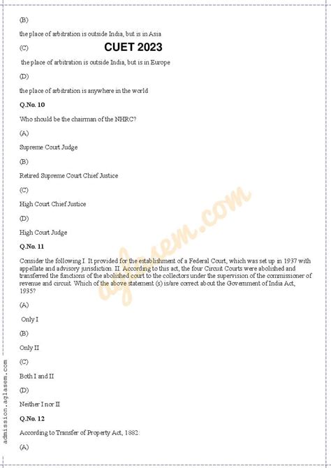 CUET Sample Papers 2024 Pdf Download