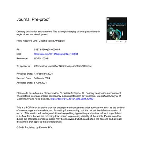 Culinary destination enchantment: The strategic interplay of local ... - wintechmobiles.com