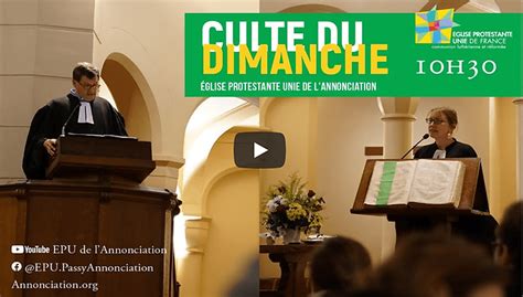 CULTE EN DIRECT PROTESTANT LUTHÉRIEN ET RÉFORMÉ - ANNONCIATION