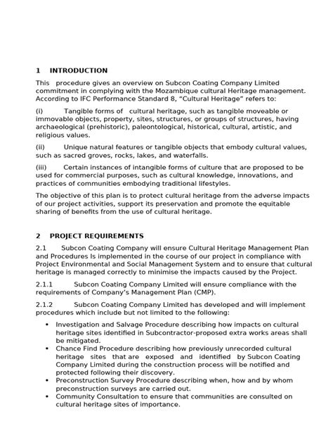 Cultural Heritage Management Plan - wintechmobiles.com