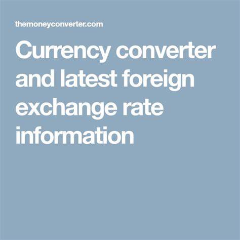Currency converter and latest foreign exchange rate information - raincitystudios.com
