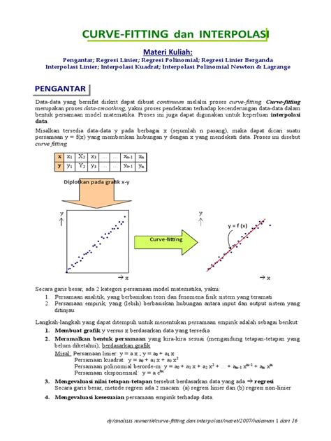 Curve Fitting: Regresi dan Interpolasi - Universitas Gadjah Mada - wintechmobiles.com