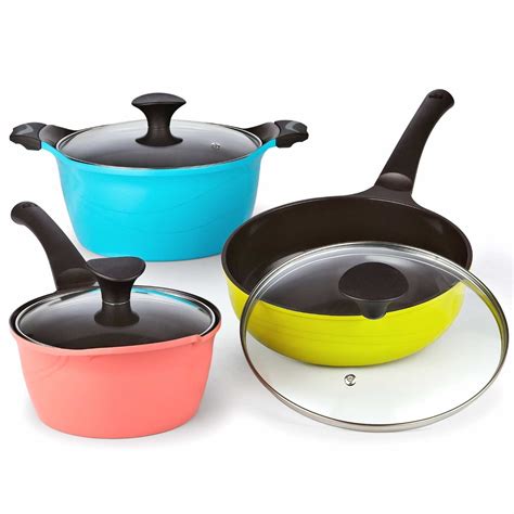 CUSIBOX Cookware Set Ceramic Nonstick Pan & Pot Set 8 Piece, …