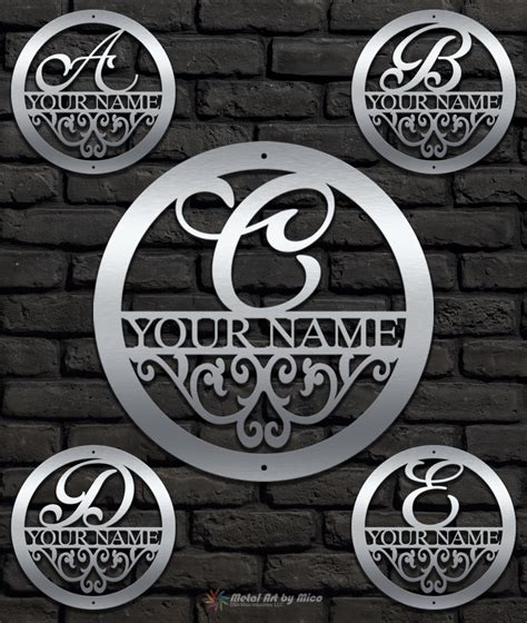 Custom Monogram Metal Art - K&S Design Elements - muktibox.com