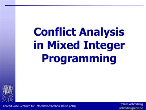 Cut-Based Conflict Analysis in Mixed Integer Programming - wintechmobiles.com