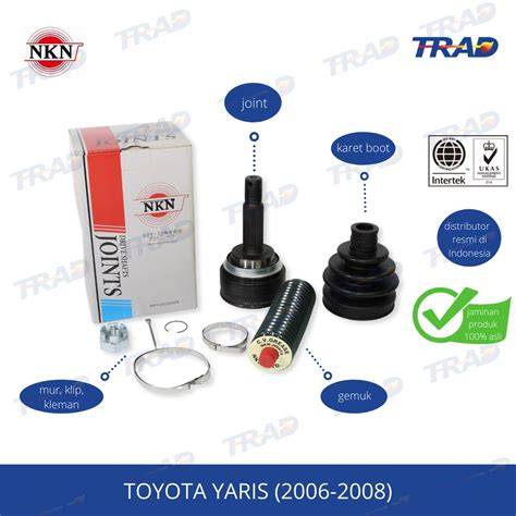 CV Joint AS Roda Luar dan Dalam NKN Toyota Yaris - raincitystudios.com