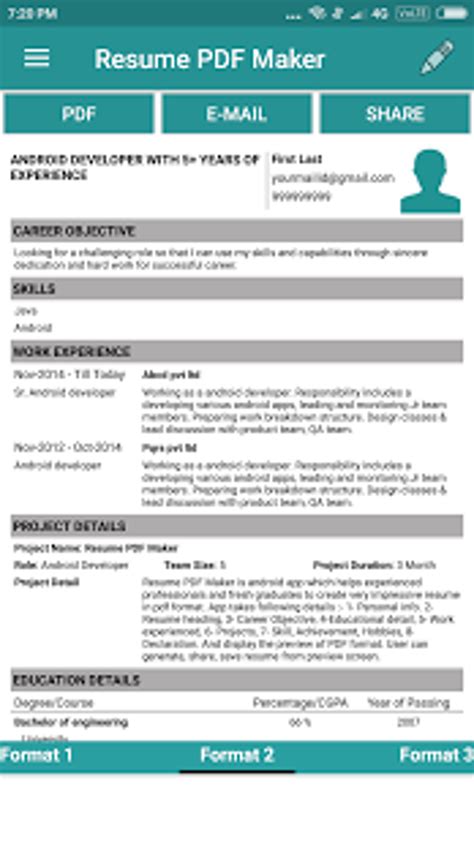 CV Maker PDF Resume Builder APK Download for Android APKfun com