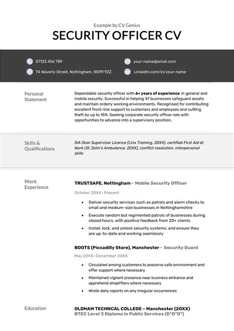 cv security - elchoricharrua.com