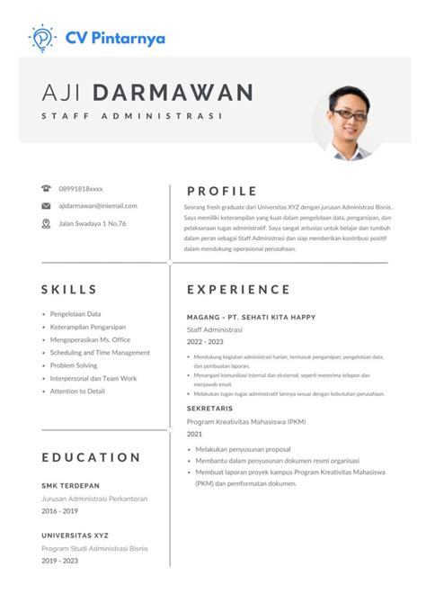 cv staff administrasi - elchoricharrua.com