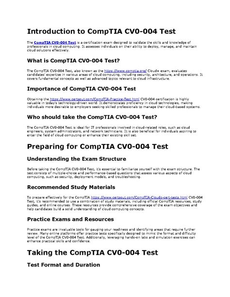 CV0-004 Exam
