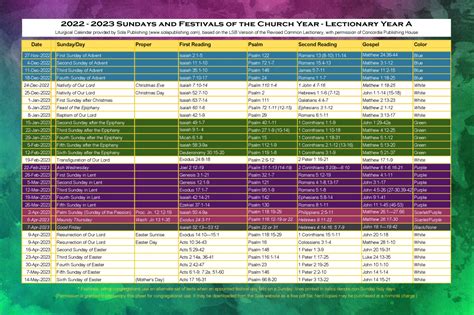 CW* Almanac and Lectionary 2024-19 (2024-12-02)