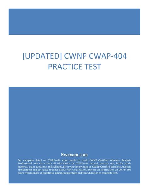 CWAP-404 Online Test