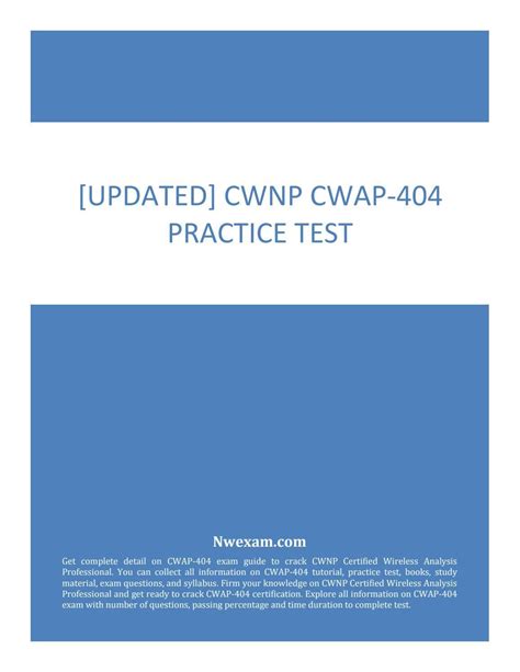 CWAP-404 PDF Testsoftware