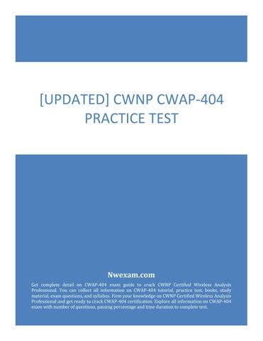 CWAP-404 Prüfungsfragen