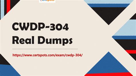CWDP-304 Dumps