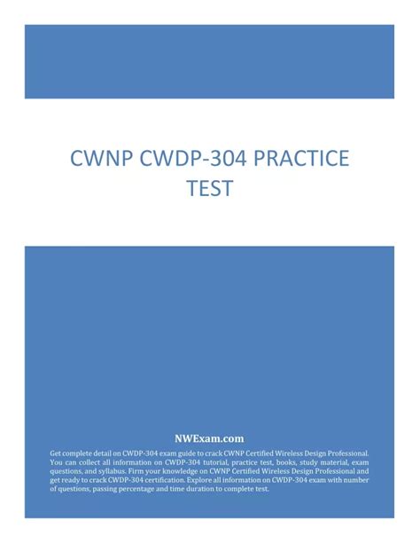 CWDP-304 Exam
