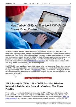 CWNA-108 Prüfungsunterlagen